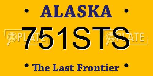 751STS Alaska License Plate