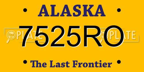 7525RO Alaska License Plate