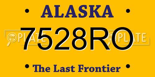 7528RO Alaska License Plate