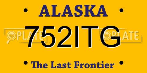 752ITG Alaska License Plate