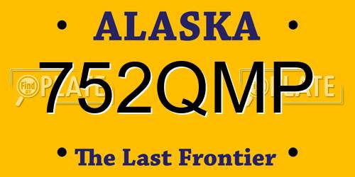 752QMP Alaska License Plate