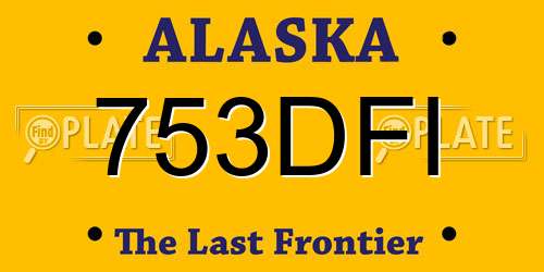 753DFI Alaska License Plate