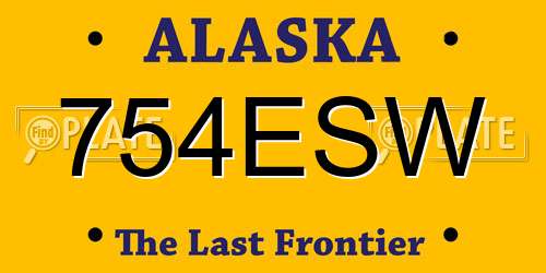 754ESW Alaska License Plate