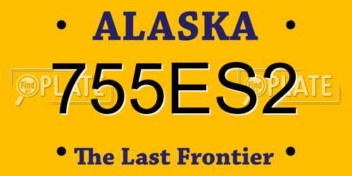 755ES2 Alaska License Plate