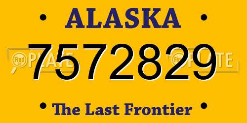 7572829 Alaska License Plate