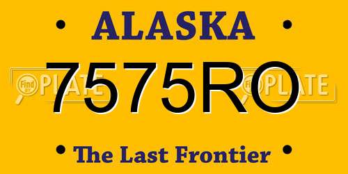 7575RO Alaska License Plate