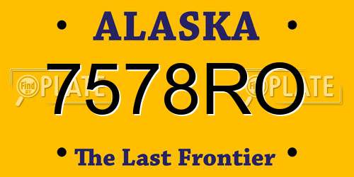 7578RO Alaska License Plate