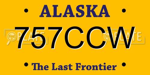 757CCW Alaska License Plate