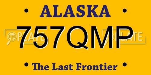 757QMP Alaska License Plate