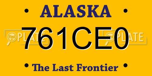 761CE0 Alaska License Plate