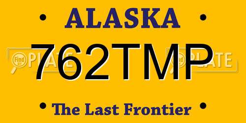 762TMP Alaska License Plate