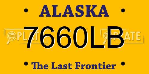 7660LB Alaska License Plate