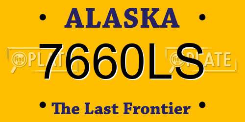 7660LS Alaska License Plate