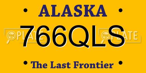 766QLS Alaska License Plate