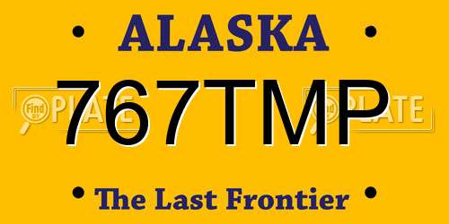 767TMP Alaska License Plate