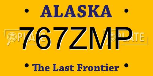 767ZMP Alaska License Plate