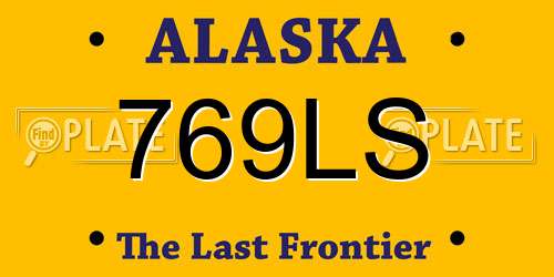 769LS Alaska License Plate