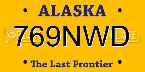 769NWD Alaska License Plate