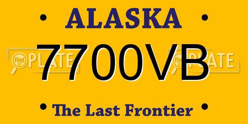 7700VB Alaska License Plate