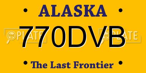 770DVB Alaska License Plate