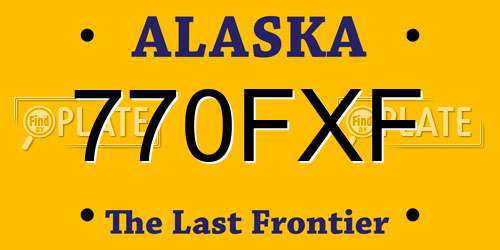 770FXF Alaska License Plate