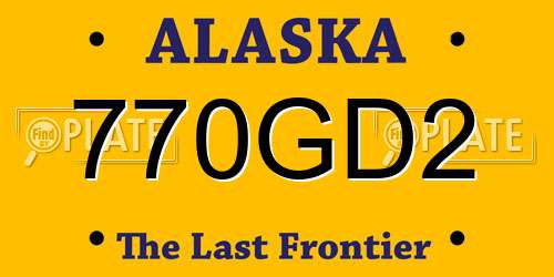770GD2 Alaska License Plate