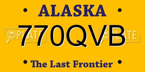 770QVB Alaska License Plate