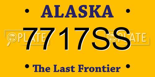 7717SS Alaska License Plate
