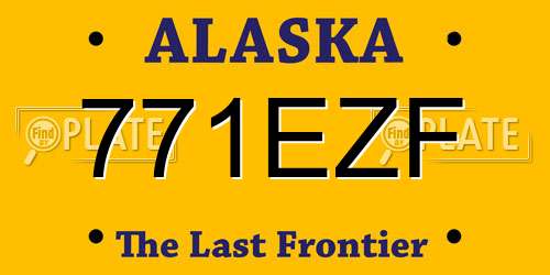 771EZF Alaska License Plate