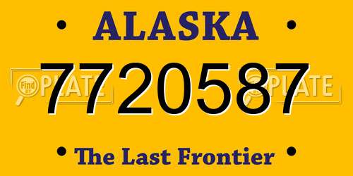 7720587 Alaska License Plate