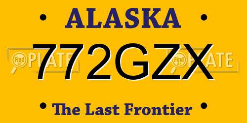 772GZX Alaska License Plate