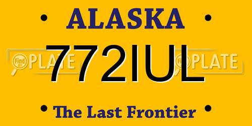 772IUL Alaska License Plate