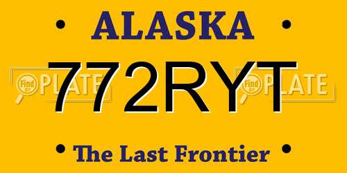 772RYT Alaska License Plate