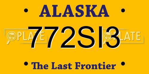 772SI3 Alaska License Plate