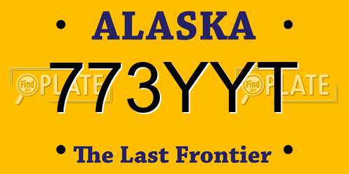 773YYT Alaska License Plate