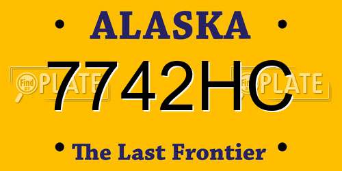 7742HC Alaska License Plate