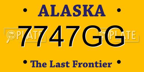 7747GG Alaska License Plate
