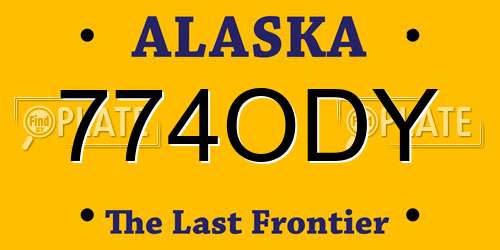 774ODY Alaska License Plate