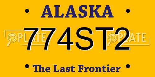 774ST2 Alaska License Plate