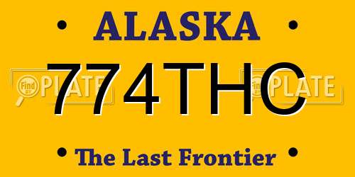 774THC Alaska License Plate
