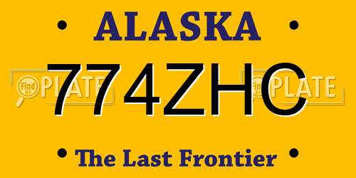 774ZHC Alaska License Plate