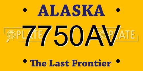 7750AV Alaska License Plate