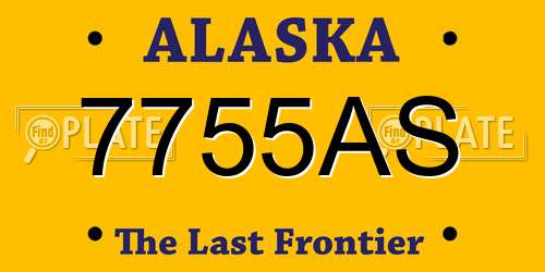 7755AS Alaska License Plate