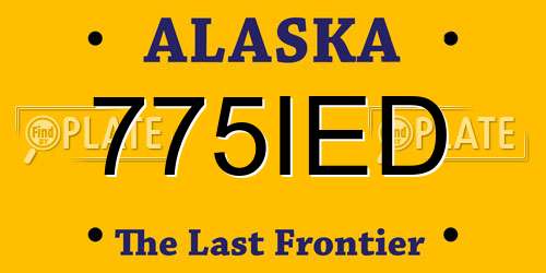 775IED Alaska License Plate