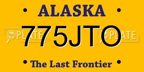 775JTO Alaska License Plate
