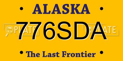 776SDA Alaska License Plate