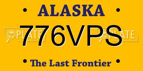 776VPS Alaska License Plate