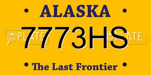 7773HS Alaska License Plate