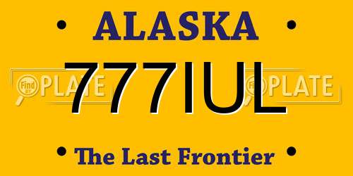 777IUL Alaska License Plate