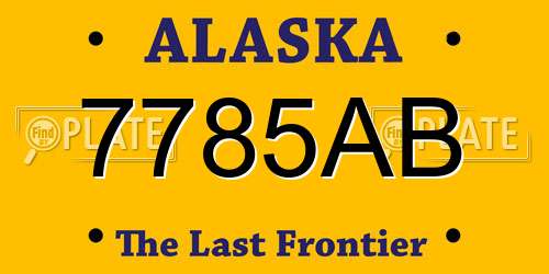 7785AB Alaska License Plate